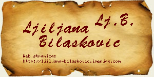 Ljiljana Bilašković vizit kartica